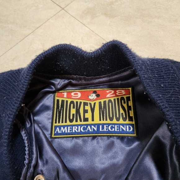 VTG Walt Disney Mens L Large Mickey Mouse Wool Varsity Bomber Jacket USA Made - Picture 8 of 12